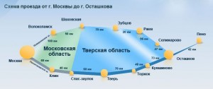 Схема проезда на Селигер из Москвы